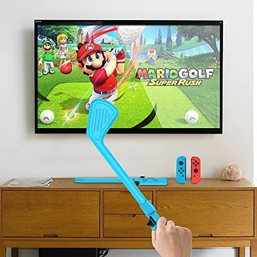 Uxilep Mario Golf Switch Joy-Con Accessories 2 Pack | Mini Hand Grip & Wrist Strap (Red & Blue) thumbnail 7