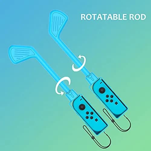 Uxilep Mario Golf Switch Joy-Con Accessories 2 Pack | Mini Hand Grip & Wrist Strap (Red & Blue) thumbnail 3