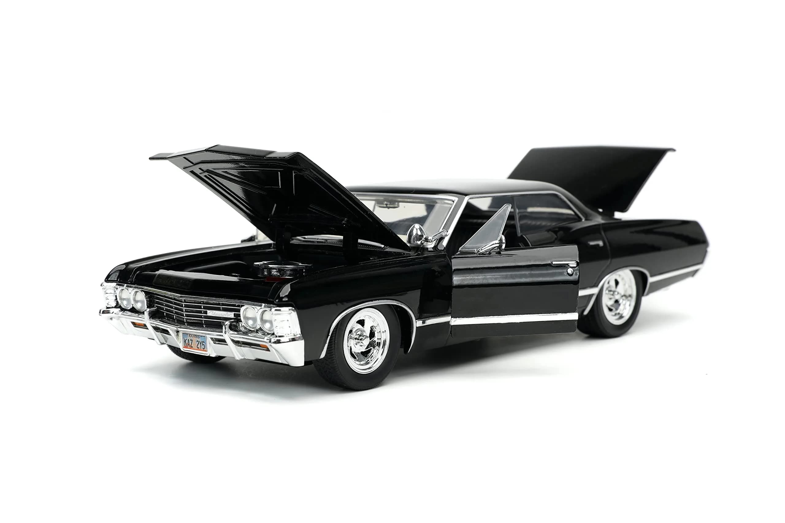 Jada Supernatural 1:24 1967 Chevy Impala Die-cast Car with Dean Winchester Figure | Ages 8+ (20 cm x 15 cm x 8 cm) - view 2