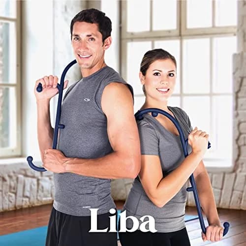 LiBa Trigger Point Hook Massager Navy | Deep Tissue Muscle Knot Relief for Neck, Back, and Full Body thumbnail 6