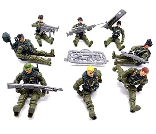 Guaishou Army Men Soldiers Action Figures 8 Pack 4 Inch (10.16 cm) | ASTM-Tested Educational Toy Playset thumbnail 4