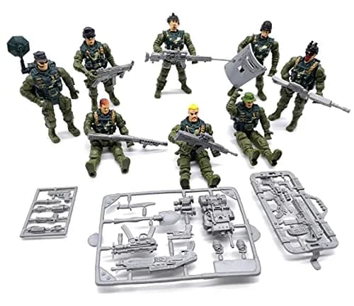 Guaishou Army Men Soldiers Action Figures 8 Pack 4 Inch (10.16 cm) | ASTM-Tested Educational Toy Playset thumbnail 3