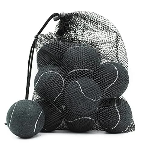 Magicorange Tennis Balls 12 Pack for Training & Pet Playing,Black | Durable Rubber & Felt, Bright Colors, Reusable Mesh Bag thumbnail 1