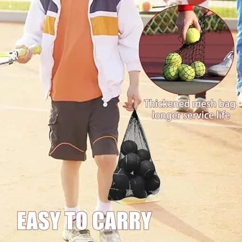 Magicorange Tennis Balls 12 Pack for Training & Pet Playing,Black | Durable Rubber & Felt, Bright Colors, Reusable Mesh Bag thumbnail 9