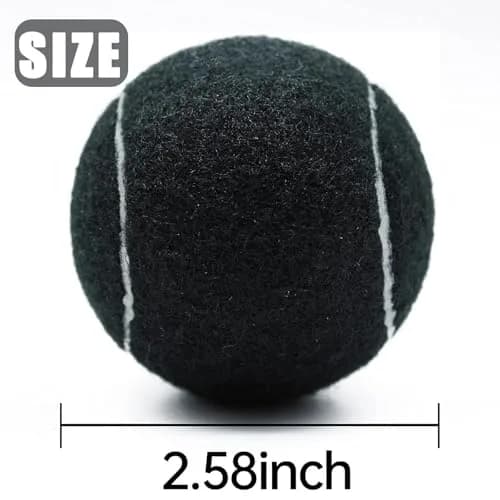 Magicorange Tennis Balls 12 Pack for Training & Pet Playing,Black | Durable Rubber & Felt, Bright Colors, Reusable Mesh Bag thumbnail 2