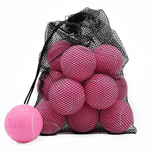 Magicorange Tennis Balls 12 Pack for Training & Pet Playing, Pink | Durable Rubber & Felt, Bright Colors thumbnail 1