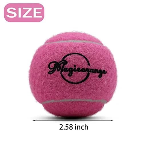 Magicorange Tennis Balls 12 Pack for Training & Pet Playing, Pink | Durable Rubber & Felt, Bright Colors thumbnail 2