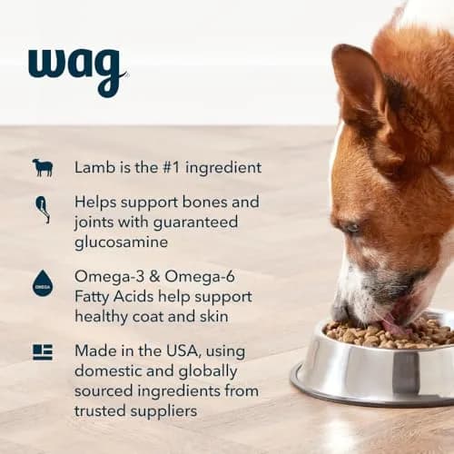 WAG Adult Premium Nutrition Dry Dog Food Supports Stomach & Skin 30 lb | Lamb & Brown Rice thumbnail 3