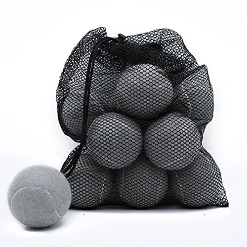 Magicorange Tennis Balls 12 Pack for Training & Pet Playing, Grey | Durable Rubber & Felt, Bright Colors, Reusable Mesh Bag thumbnail 1