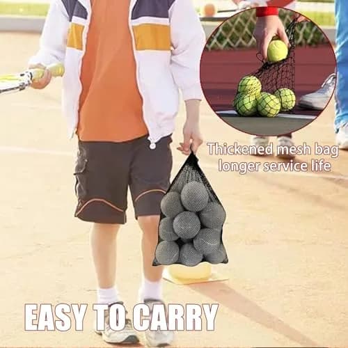 Magicorange Tennis Balls 12 Pack for Training & Pet Playing, Grey | Durable Rubber & Felt, Bright Colors, Reusable Mesh Bag thumbnail 6