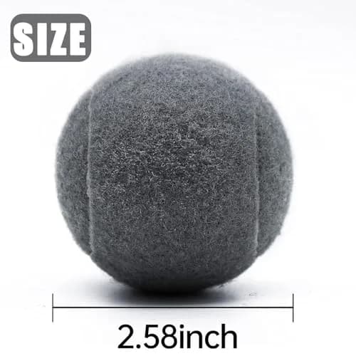 Magicorange Tennis Balls 12 Pack for Training & Pet Playing, Grey | Durable Rubber & Felt, Bright Colors, Reusable Mesh Bag thumbnail 2