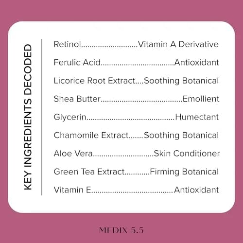 Medix 5.5 Retinol + Hyaluronic Acid Cream 2 Piece Set for Anti Aging & Hydration thumbnail 4