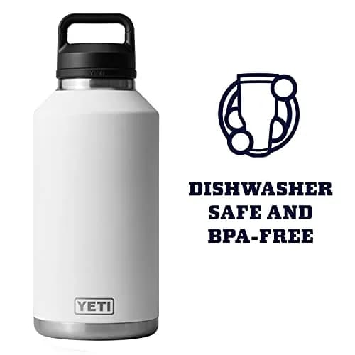 YETI Rambler 64 oz Bottle Vacuum Insulated Leakproof Stainless Steel with Chug Cap, White | Large Capacity & Durable thumbnail 6