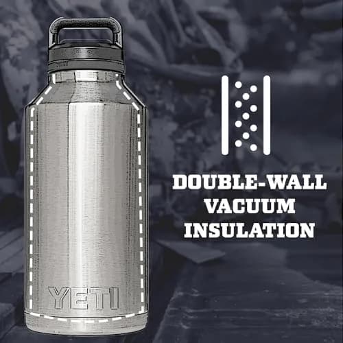 YETI Rambler 64 oz Bottle Vacuum Insulated Leakproof Stainless Steel with Chug Cap, White | Large Capacity & Durable thumbnail 2