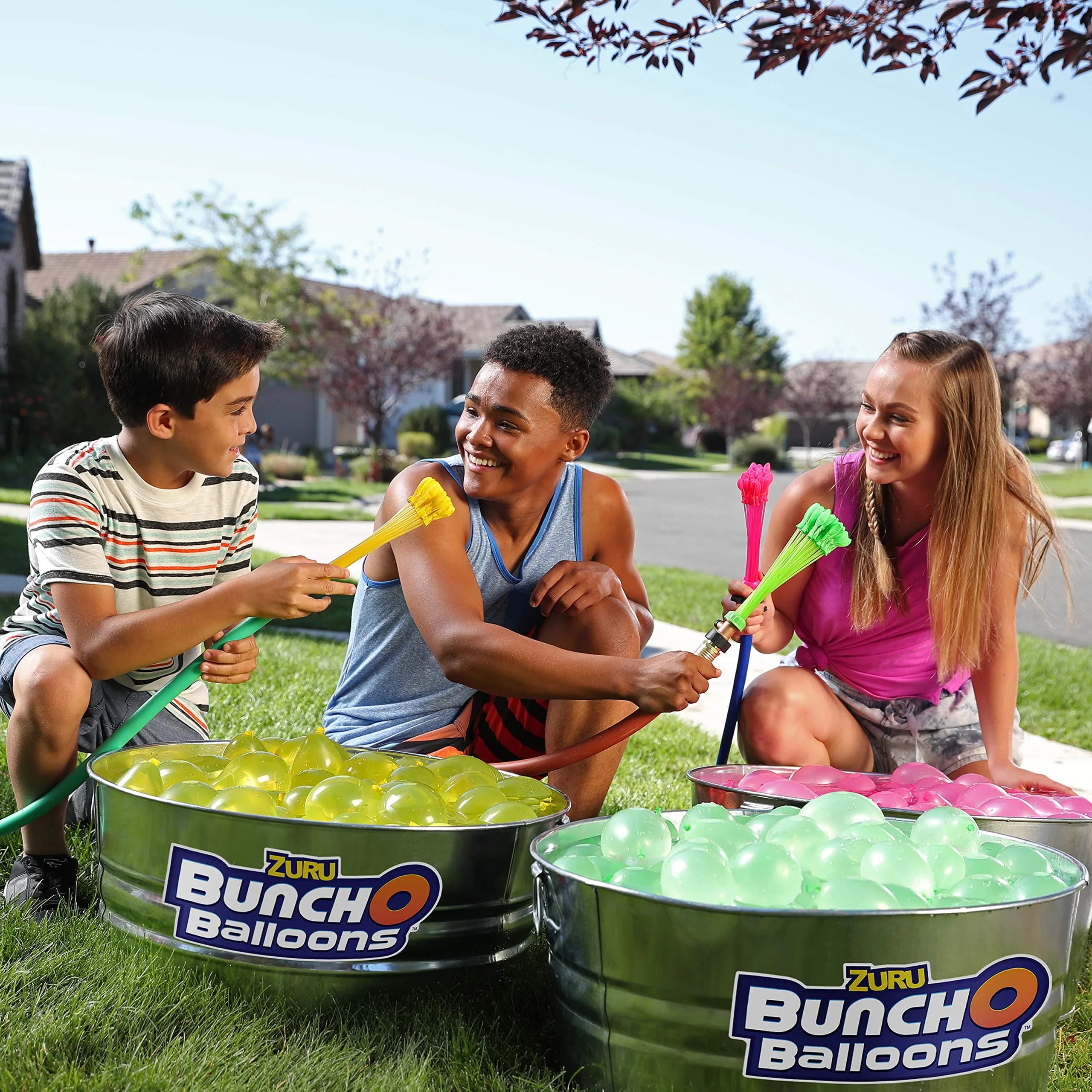 Bunch O Balloons Neon Splash Water Balloons (10 Pack, 350+ Count) | Fill 100 in 60 Seconds - view 6