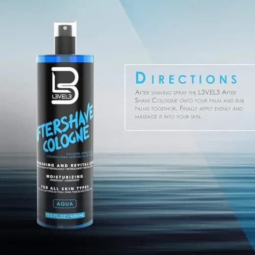 L3 Level 3 After Shave Spray Cologne for Men, Fresh, 400ml (13.5 Fl Oz) | Soothes Post-Shave Skin thumbnail 4