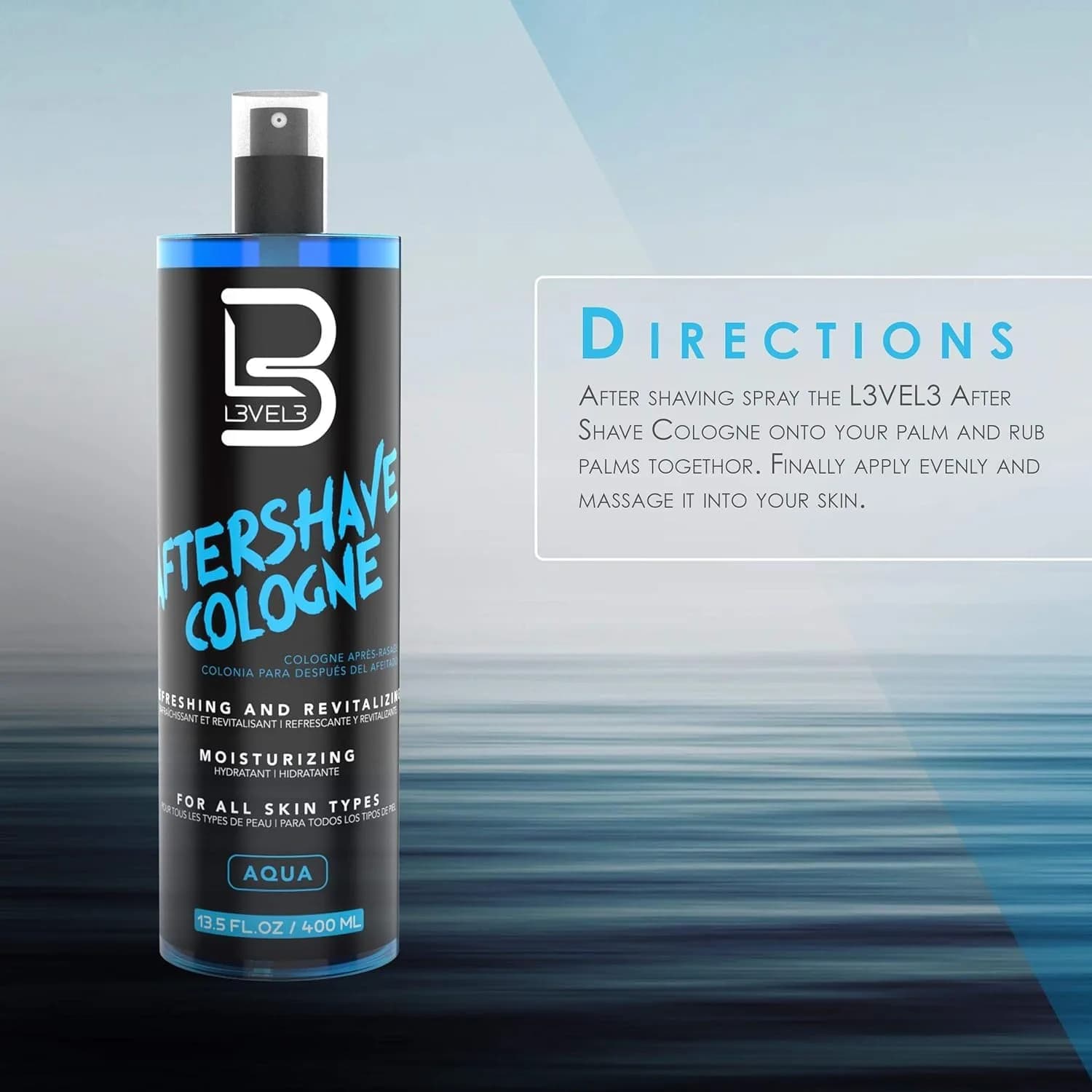 L3 Level 3 After Shave Spray Cologne for Men, Fresh, 400ml (13.5 Fl Oz) | Soothes Post-Shave Skin - view 4