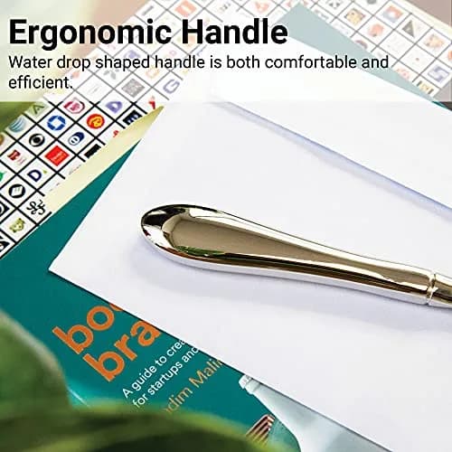 Uncommon Desks Safe Edge Letter Opener Knife Silver 1 Pack | Opens Mail Effortlessly thumbnail 3