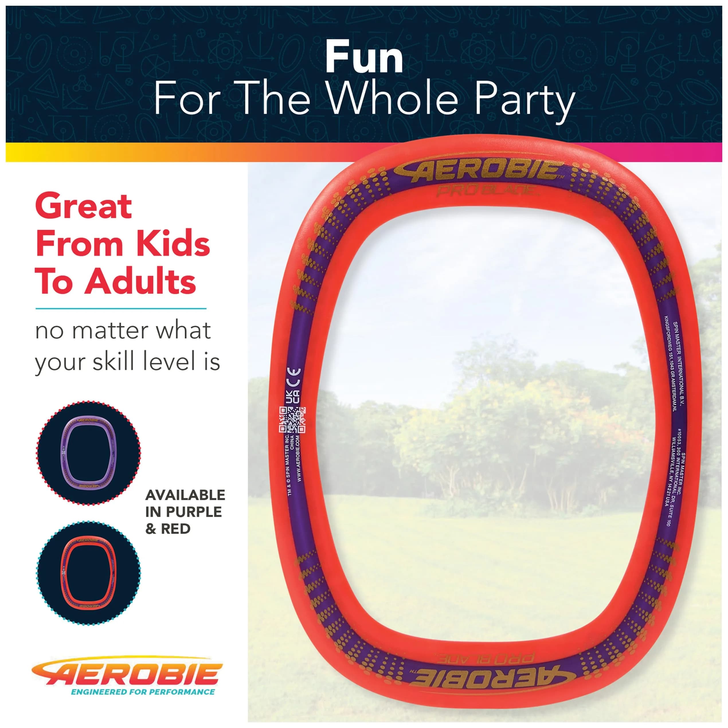 Aerobie Pro Blade Throw Ring, 14-inch Diameter, Red | World Record Distance Flying Disc - view 6