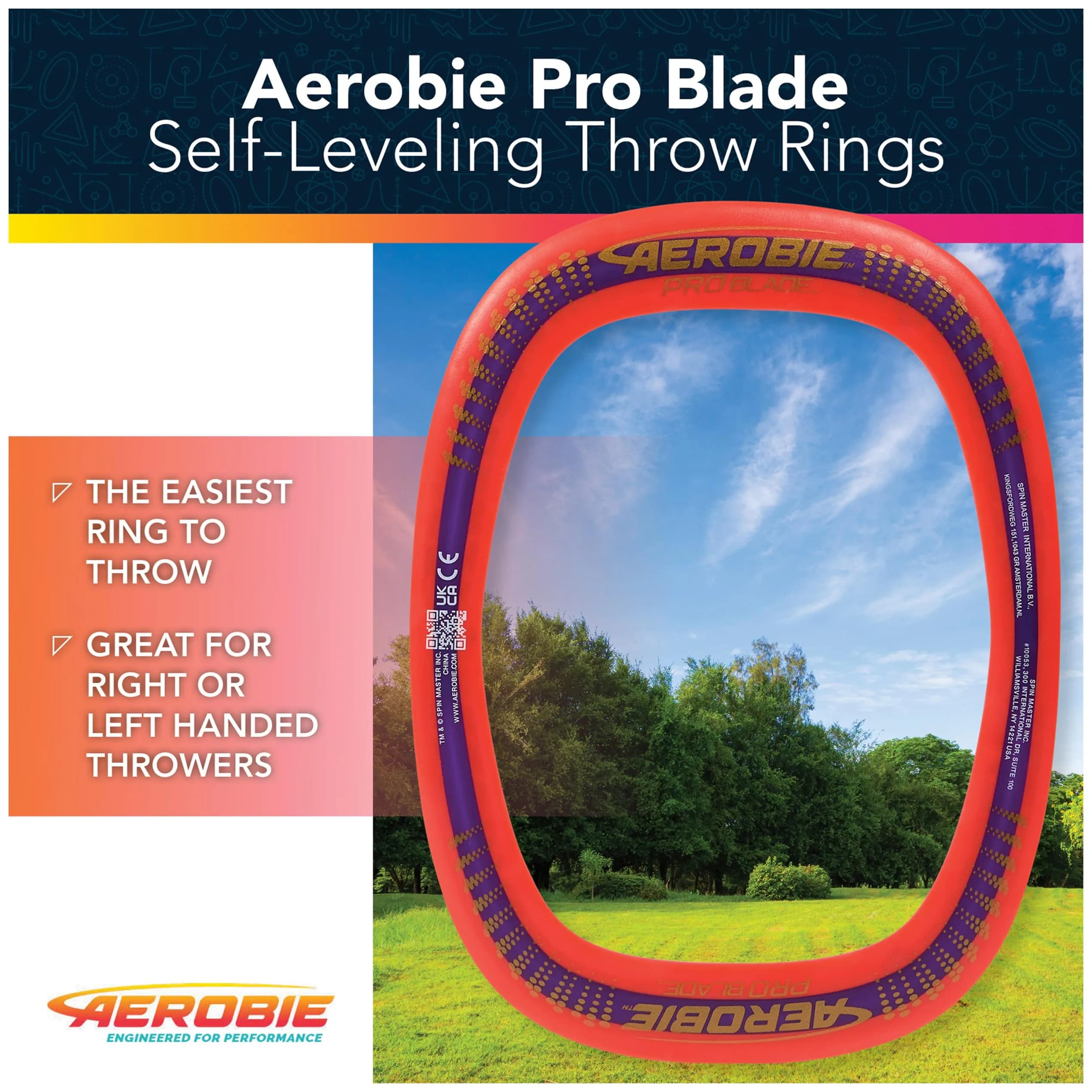 Aerobie Pro Blade Throw Ring, 14-inch Diameter, Red | World Record Distance Flying Disc - view 2