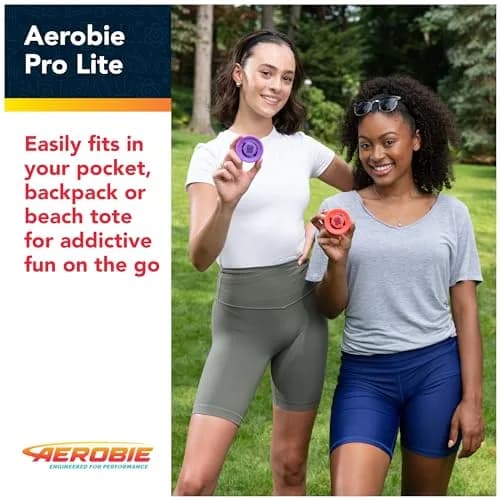Aerobie Pro Lite Miniature Throwing Discs 3-Pack (2 Red, 1 Purple) | Perfect for Kids, Backyard Games & Disc Golf thumbnail 3