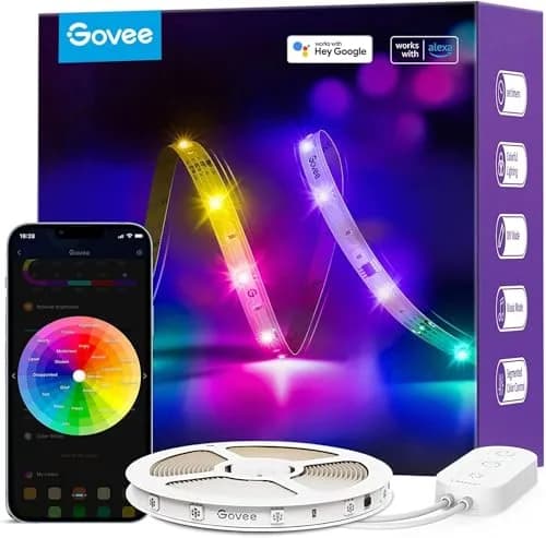 Govee RGBIC LED Strip Lights 5m (16.4ft) | Voice Control, Music Sync, AI Lighting thumbnail 1