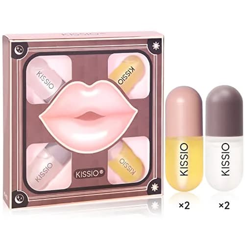 KISSIO Lip Plumper Set 4PCS | Hydrating & Volumizing Lip Care for Day & Night thumbnail 1
