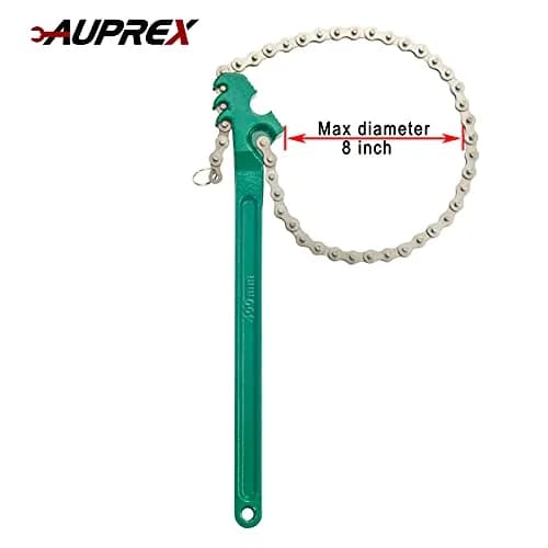 AUPREX 16 Inch Adjustable Chain Oil Filter Wrench Heavy Duty Pipe Fitter Tool | Fits 1.5” to 8” thumbnail 6