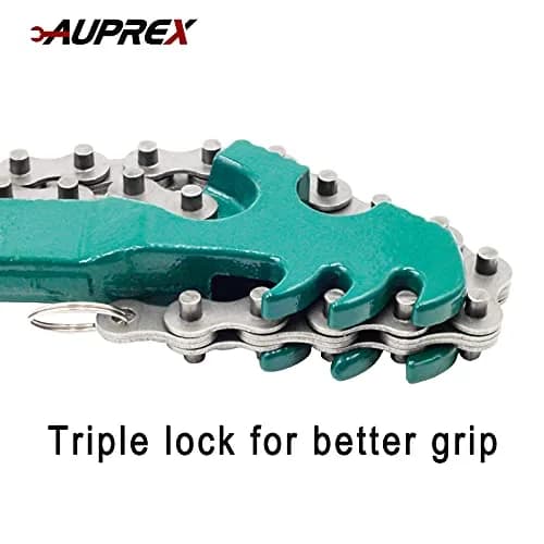 AUPREX 16 Inch Adjustable Chain Oil Filter Wrench Heavy Duty Pipe Fitter Tool | Fits 1.5” to 8” thumbnail 3
