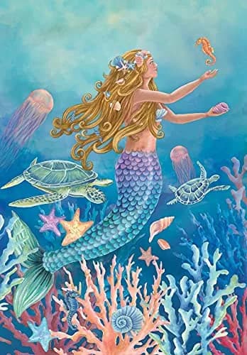 NAIMOER Mermaid Diamond Art Kits for Adults, 5D Full Drill Nautical Fish Painting 30cm x 40cm | DIY Craft for Home Wall Decor thumbnail 1