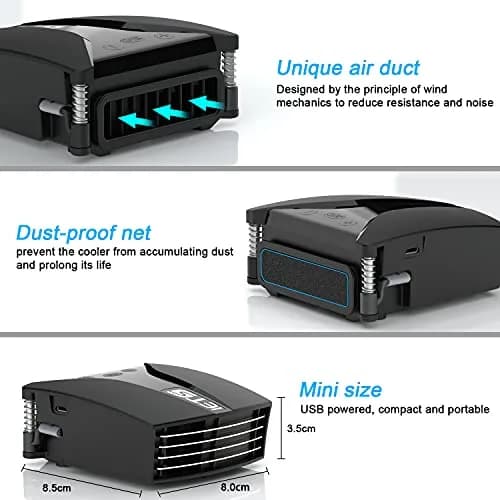 IETS GT202UB Vacuum Laptop Fan Cooler with Temperature Display | Rapid Cooling for Gaming Laptops thumbnail 7