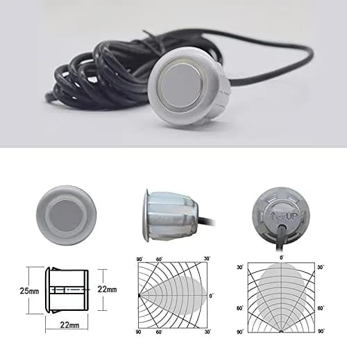 ELSNU 8-Sensor Parking Assist System with Digital LCD Display & Voice Alerts (Silver) thumbnail 5