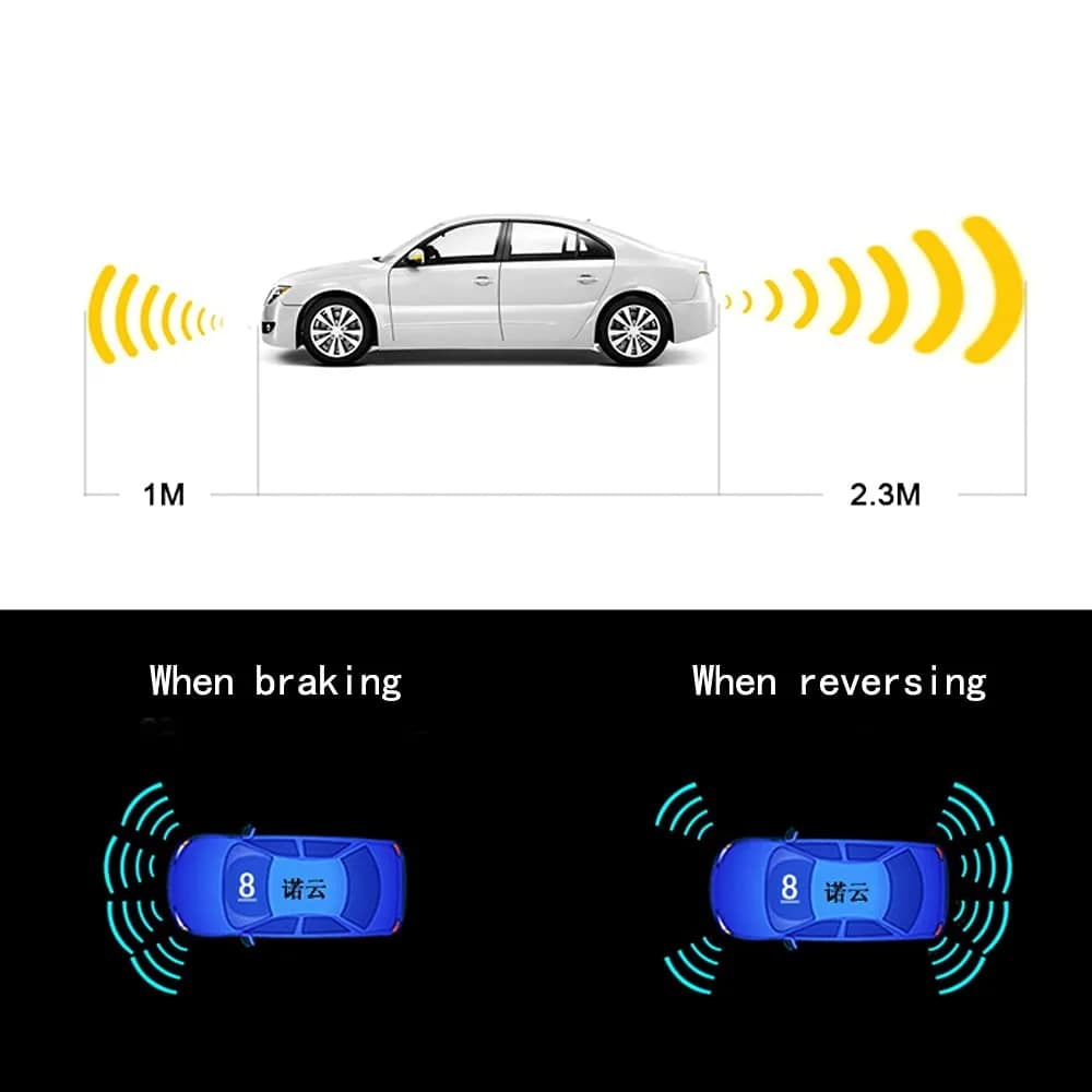 ELSNU 8-Sensor Parking Assist System with Digital LCD Display & Voice Alerts (Silver) - view 2