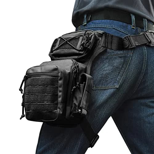 ATZB Drop Leg Bag for Men Women Military Tactical Thigh Pack 26cm x 33cm Waterproof Nylon thumbnail 1