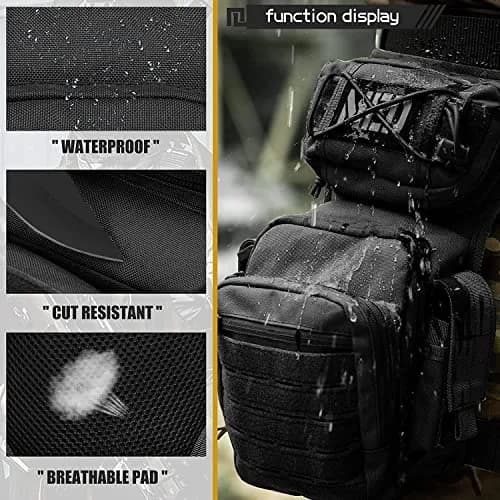 ATZB Drop Leg Bag for Men Women Military Tactical Thigh Pack 26cm x 33cm Waterproof Nylon thumbnail 4
