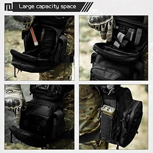 ATZB Drop Leg Bag for Men Women Military Tactical Thigh Pack 26cm x 33cm Waterproof Nylon thumbnail 5