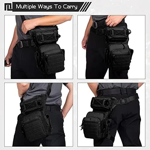 ATZB Drop Leg Bag for Men Women Military Tactical Thigh Pack 26cm x 33cm Waterproof Nylon thumbnail 6