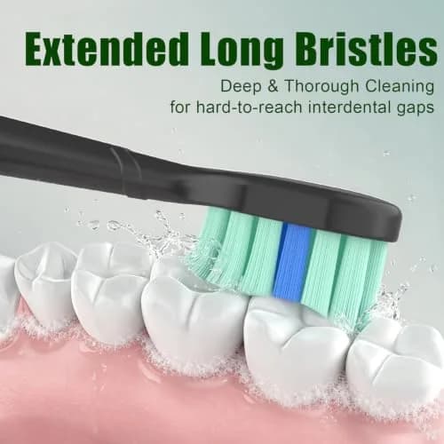 toptheway Toothbrush Replacement Heads Compatible with Philips Sonicare Black | Plaque Control 10 Pack thumbnail 5