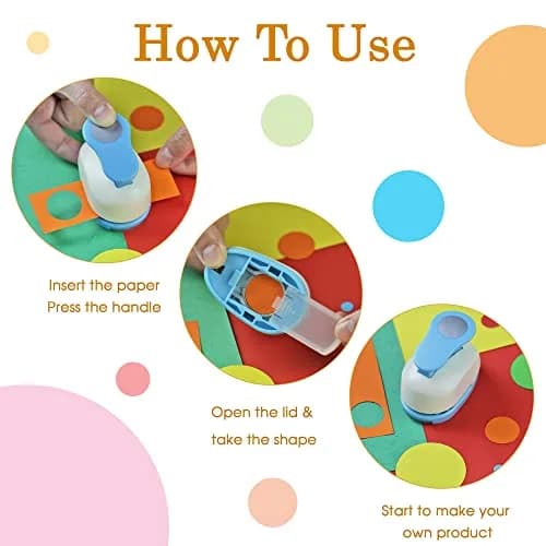 ECOHU Set of 5 Circle Paper Punches | 7.62 cm (3'') to 5.08 cm (2'') Crafting Sizes thumbnail 4