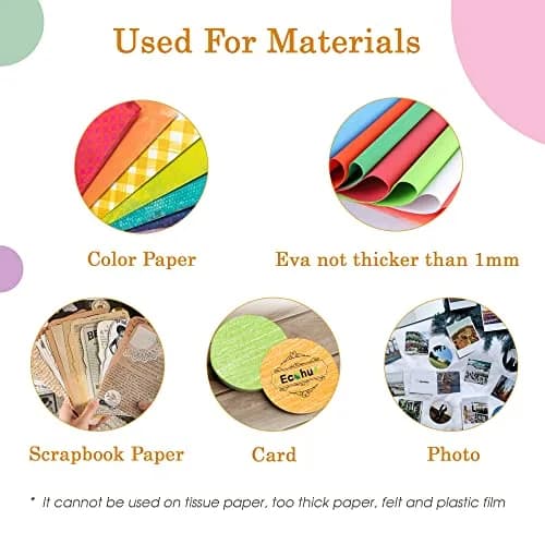 ECOHU Set of 5 Circle Paper Punches | 7.62 cm (3'') to 5.08 cm (2'') Crafting Sizes thumbnail 5