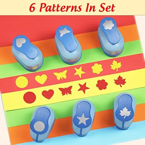 ECOHU Set of 6 Craft Hole Punches 1-inch Shapes | DIY Paper Crafting Tool thumbnail 2