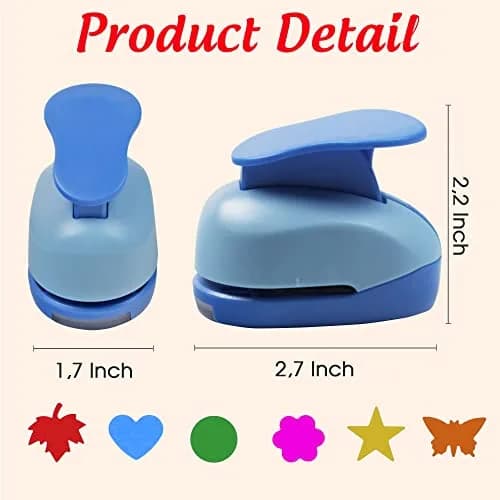 ECOHU Set of 6 Craft Hole Punches 1-inch Shapes | DIY Paper Crafting Tool thumbnail 4