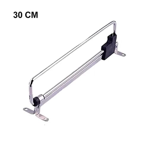 QOTSTEOS Heavy Duty Retractable Wardrobe Closet Pull Out Rod 30cm | Space-Saving Iron Organizer thumbnail 2