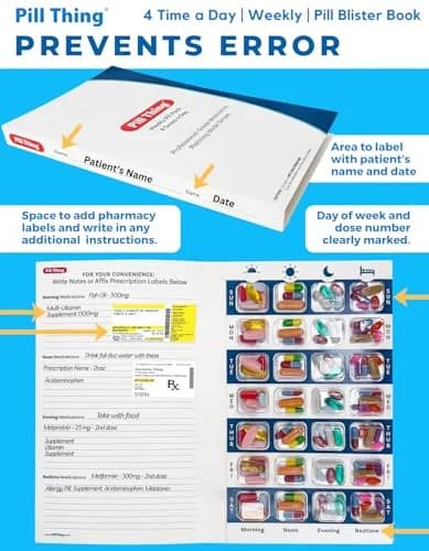 PILL THING Personal Pill Dispenser 4X a Day Weekly XL | No Equipment Needed thumbnail 4