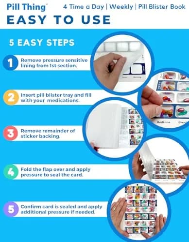 PILL THING Personal Pill Dispenser 4X a Day Weekly XL | No Equipment Needed thumbnail 5