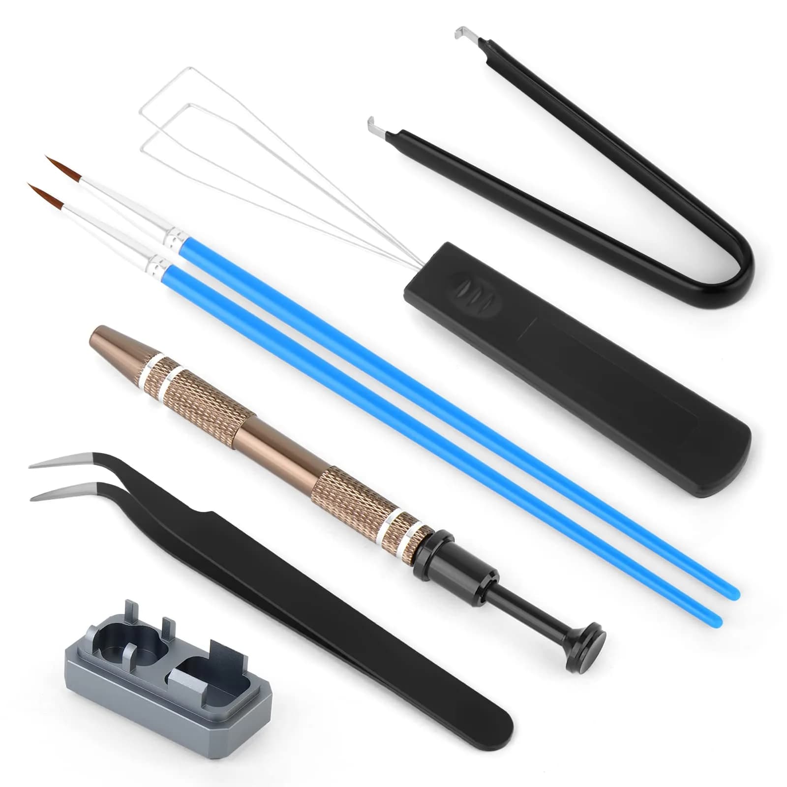 YIMAGUJRX Keyboard Lube Kit with Switch Opener Tweezers for Custom Keyboard, Keyboard Lube Tools — Lube Kit-A