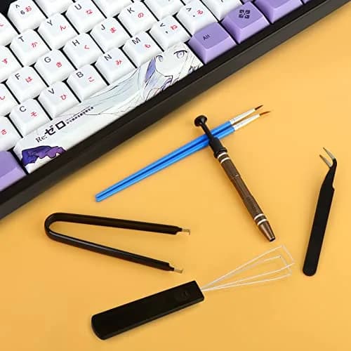 YIMAGUJRX RUNJRX Keyboard Lube Kit with Tweezers, Keycap Puller, Switch Puller, 4-Claw Grabber, Lube Pen for Custom Keyboard thumbnail 6