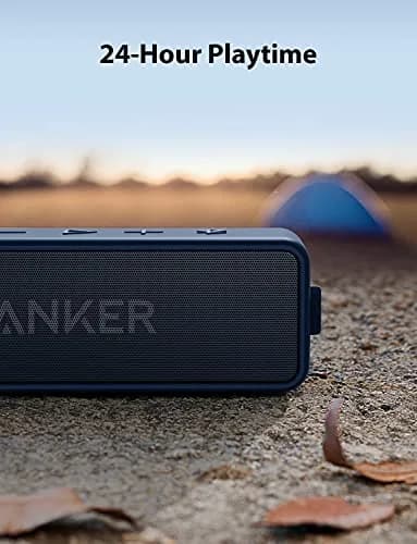 Anker Soundcore 2 Portable Bluetooth Speaker, Navy Blue | 12W Stereo Sound, IPX7 Waterproof, 24-Hour Playtime thumbnail 6