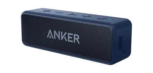 Anker Soundcore 2 Portable Bluetooth Speaker, Navy Blue | 12W Stereo Sound, IPX7 Waterproof, 24-Hour Playtime thumbnail 1