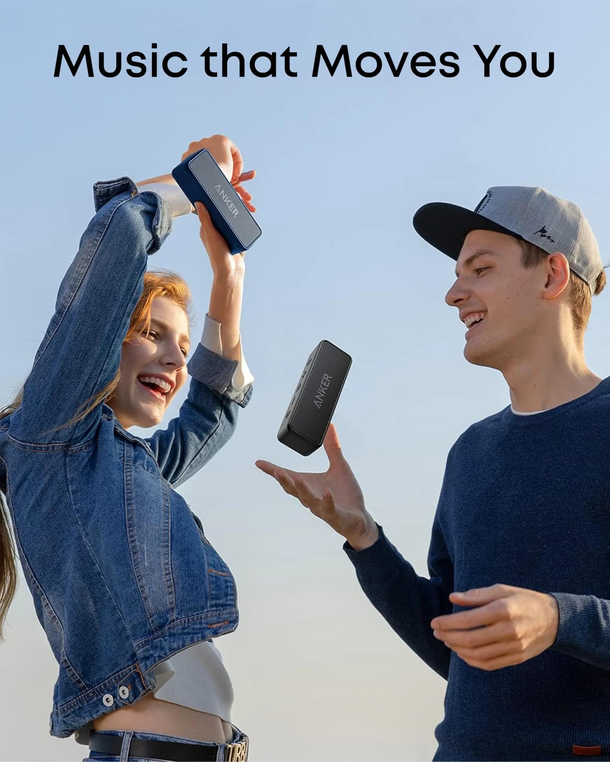 Anker Soundcore 2 Portable Bluetooth Speaker, Navy Blue | 12W Stereo Sound, IPX7 Waterproof, 24-Hour Playtime - view 8